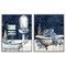 Stupell Industries Blue Bath Floral Interior 2pc Framed Giclee Set, design by Kim Allen